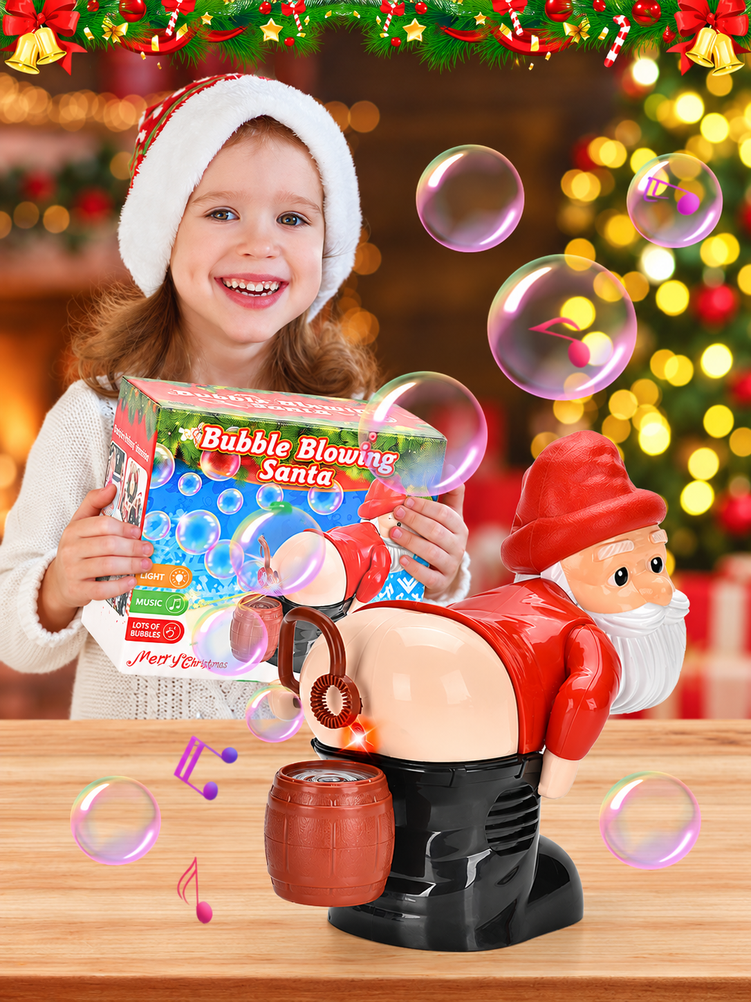 Bubble Blowing Santa