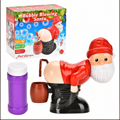 Bubble Blowing Santa toy with box and bubble solution