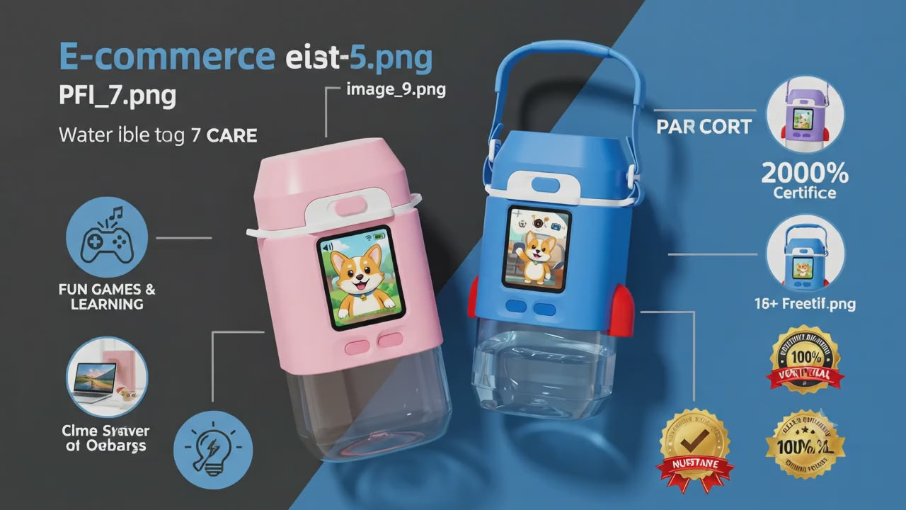 PetSip Interactive Digital Pet Water Bottle with Hydration Tracker